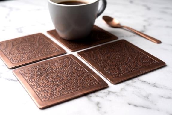 Metal Decor etched coaster 665-MD